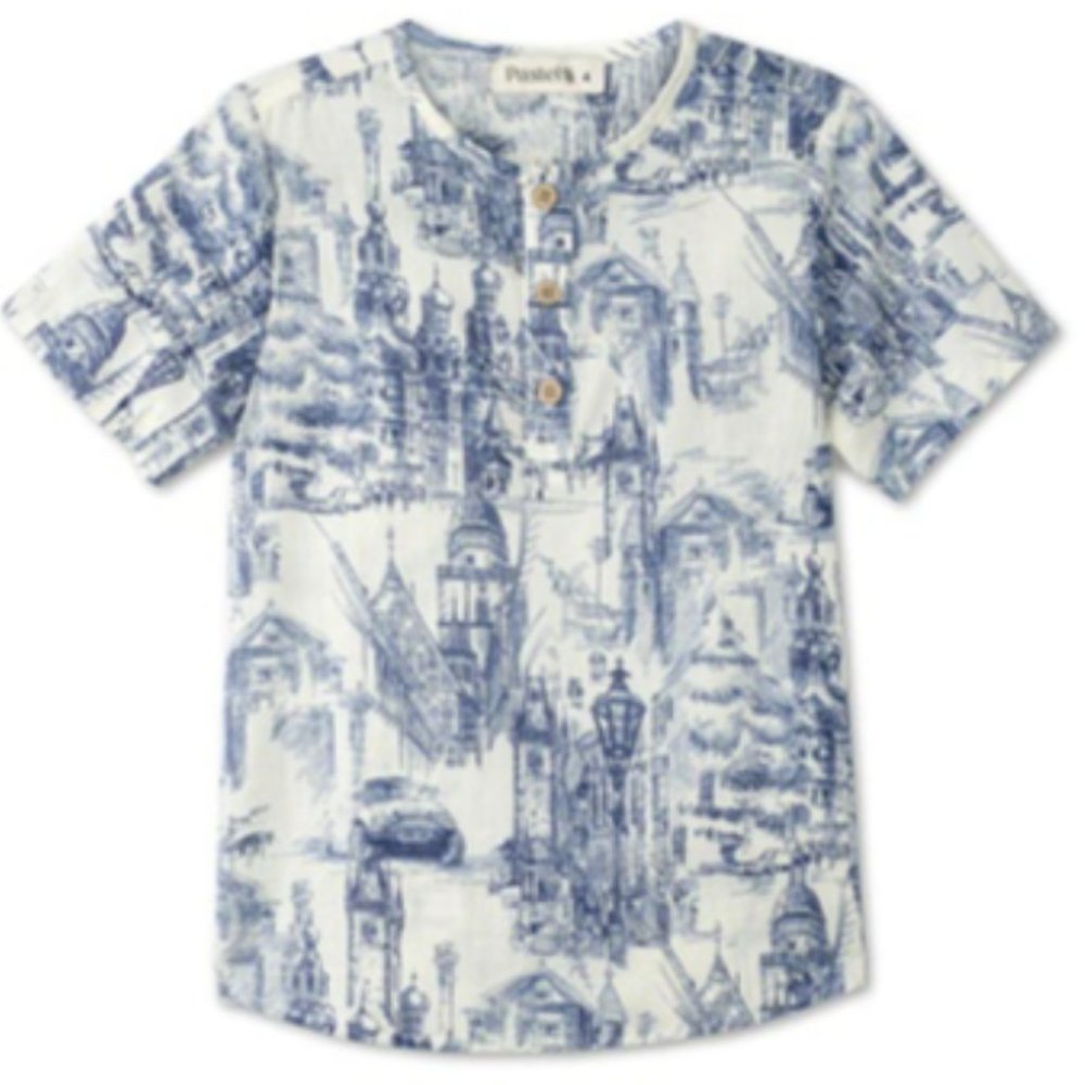 Paris Toile Short Sleeve Shirt